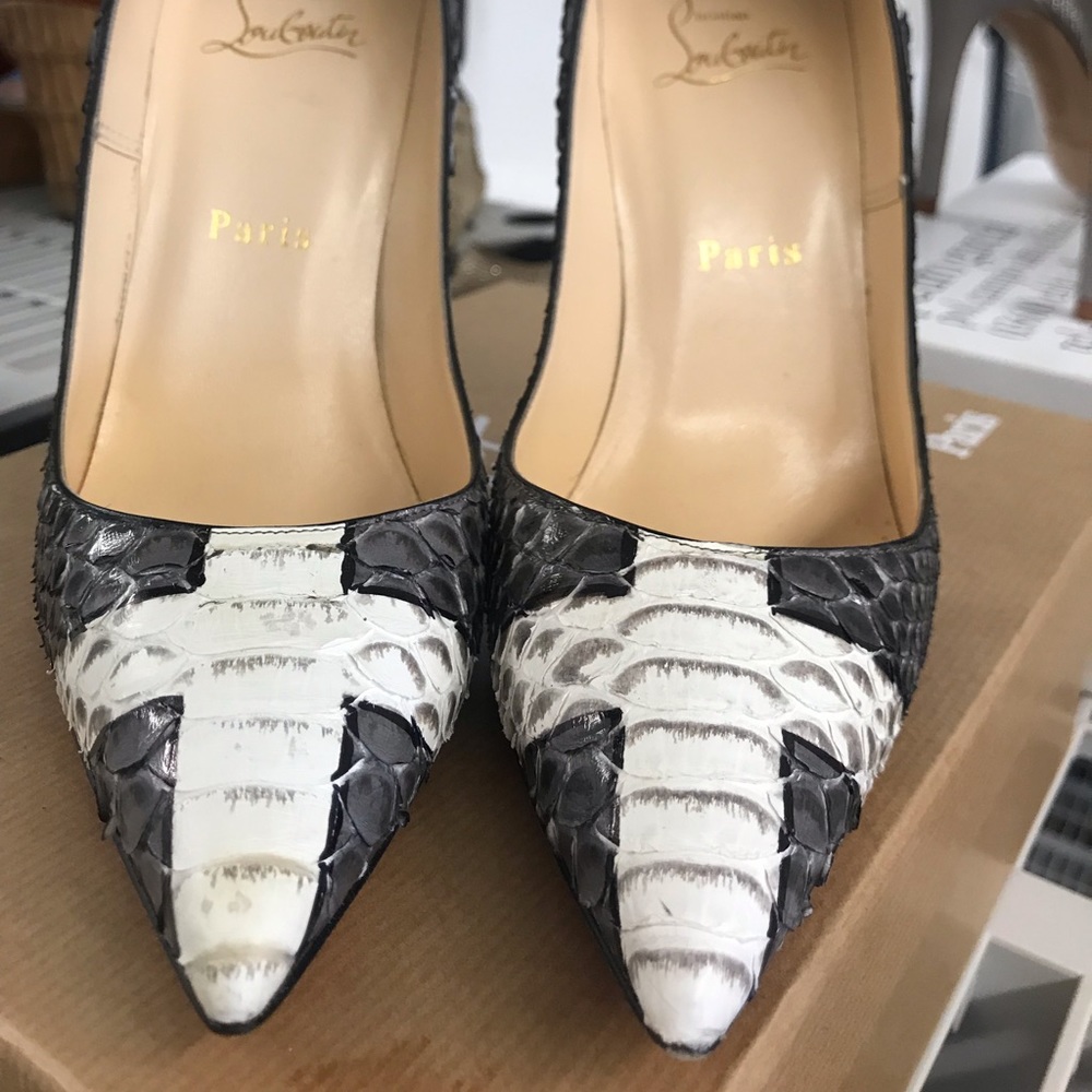 Christian Louboutin So Kate 120 Python Heel - Picture 3 of 7